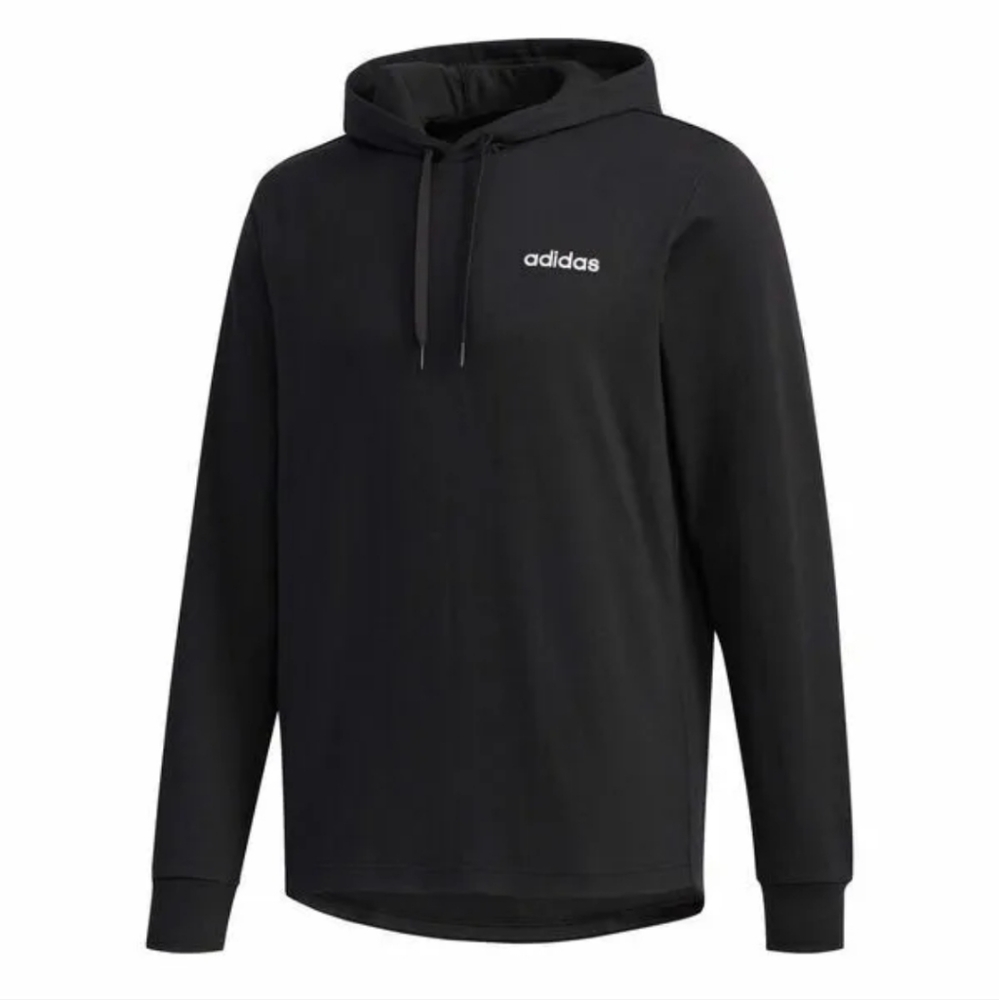 Adidas Men's Essentials Lightweight Black Pullover Hoodie size Large